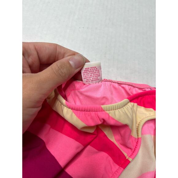 Vintage Venus Bright Pink Color Block Cheeky Summer Bikini Bottoms SIze 10 - Picture 3 of 4